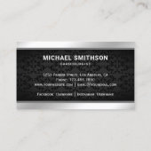 Black Silver Caduceus Symbool Medical Professional Visitekaartje (Achterkant)