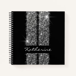 Black Silver Car Racing Enthusiast Persoonlijk Notitieboek