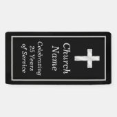 Black Silver Church 25th Anniversary Party Spandoek (Horizontaal)