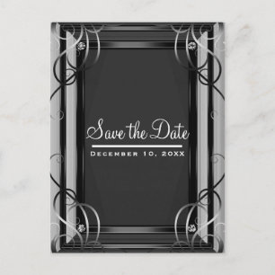 Black & Silver Company Zakelijke Save the Date Aankondigingskaart