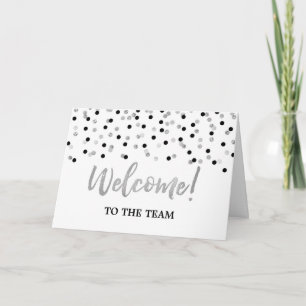 Black Silver Confetti medewerker Welkom bij het te Kaart