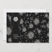 Black Silver Daisy verjaardagsfeestje uitnodiging (Voorkant)
