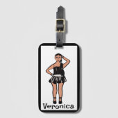 Black Silver Dancer #2 Bagagelabel (Voorkant (verticaal))