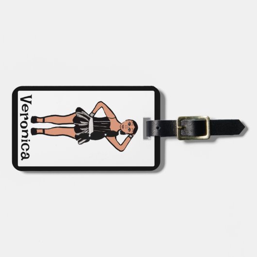 Black Silver Dancer #4 Bagagelabel (Voorkant horizontaal)