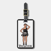 Black Silver Dancer #4 Bagagelabel (Voorkant verticaal)