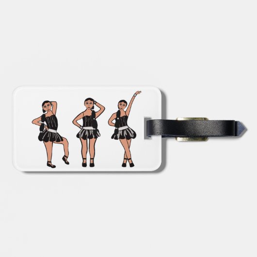 Black Silver Dancer #4 Bagagelabel (Achterkant horizontaal)