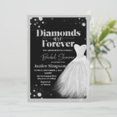 Black & Silver Diamonds zijn altijd Vrijgezellenfe Kaart (Staand voorkant)