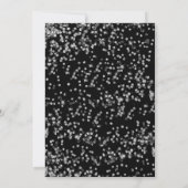 Black Silver Disko verjaardagsfeestje Kaart (Achterkant)