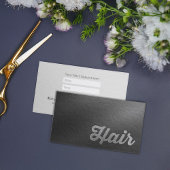 Black Silver Emrelige Text Hair Stylist Benoeming Afsprakenkaartje