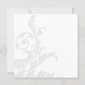 Black Silver Flourish Individual Guest Wedding Kaart (Achterkant)