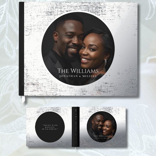 Black Silver Foil Guestbook Elegante gastenboeken