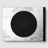 Black Silver Foil Guestbook Elegante gastenboeken (Achterkant)