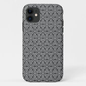 Black Silver Geometry Pattern iPhone 5 Hoesje (Achterkant)