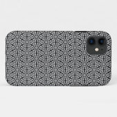 Black Silver Geometry Pattern iPhone 5 Hoesje (Achterkant (horizontaal))
