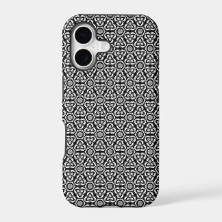 Black Silver Geometry Pattern iPhone 5 Hoesje