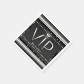 Black & Silver Glam Stars VIP Ticket Custom Party Servetten (Hoek)