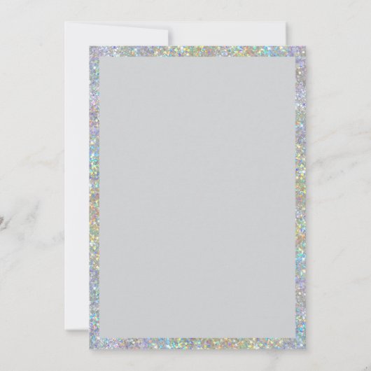 Black Silver Glitter Brunch Bubbly Vrijgezellenfee Kaart (Achterkant)