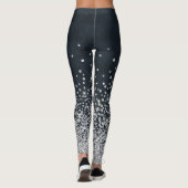 Black Silver Glitter Diamond Sparkly Leggings (Achterkant)