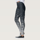 Black Silver Glitter Diamond Sparkly Leggings (Links)