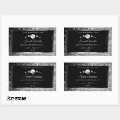 Black Silver Glitter Diamonds Product Labels Logo (Vel)