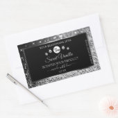 Black Silver Glitter Diamonds Product Labels Logo (Envelop)