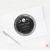 Black Silver Glitter Diamonds Product Labels Logo (Envelop)