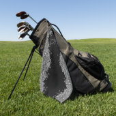 Black Silver Glitter Grey Modern Monogram Golfhanddoek (Groen)
