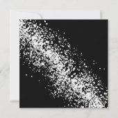 Black Silver Glitter Modern Wedding Invitation Kaart (Achterkant)