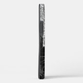 Black Silver Glitter Monogram Case-Mate iPhone Case (Achterkant / Rechts)