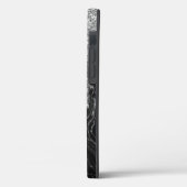 Black Silver Glitter Monogram Case-Mate iPhone Case (Achterkant / Links)