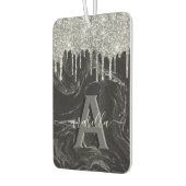 Black Silver Glitter Monogram Luchtverfrisser (Links)