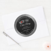 Black Silver Glitter Product Labels Ladybug Logo (Envelop)