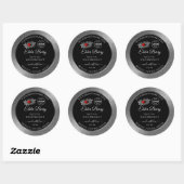 Black Silver Glitter Product Labels Ladybug Logo (Vel)
