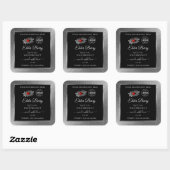 Black Silver Glitter Product Labels Ladybug Logo (Vel)