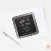 Black Silver Glitter Product Labels Ladybug Logo (Envelop)