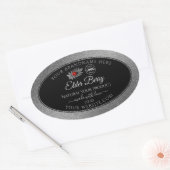 Black Silver Glitter Product Labels Ladybug Logo (Envelop)