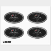 Black Silver Glitter Product Labels Ladybug Logo (Vel)