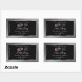 Black Silver Glitter Product Labels Ladybug Logo (Vel)