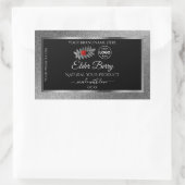 Black Silver Glitter Product Labels Ladybug Logo (Tas)