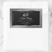 Black Silver Glitter Product Labels Red Ladybug (Tas)