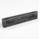 Black Silver Glitter Sparkle Professional Naambordje