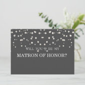 Black Silver GlitterBent u mijn echte matron? Kaart (Staand voorkant)