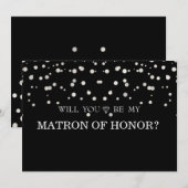 Black Silver GlitterBent u mijn echte matron? Kaart (Voorkant / Achterkant)