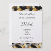Black Silver Gold Glam Abstract Birthday Kaart (Voorkant)