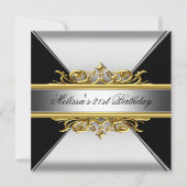 Black Silver Gold op 21e verjaardag Black Kaart (Voorkant)