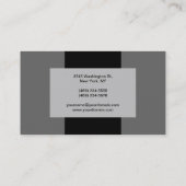 Black Silver Grey Stripes Pattern-Visitekaartje Visitekaartje (Achterkant)