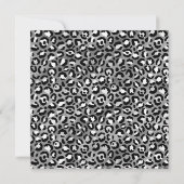 Black Silver Leopard Folie Gem Ribbon 40th Birthda Kaart (Achterkant)