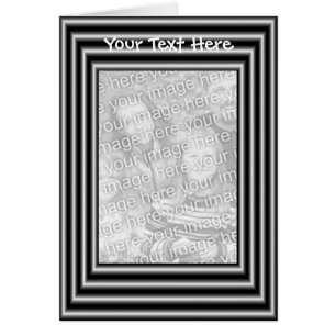 Black Silver Lijst Design Uw fotokaart