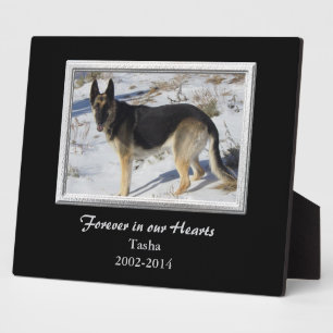 Black Silver Lijst Pet Memorial Sjabloon Fotoplaat