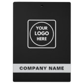 Black Silver Logo Template clipboard Klembord (Achterkant)